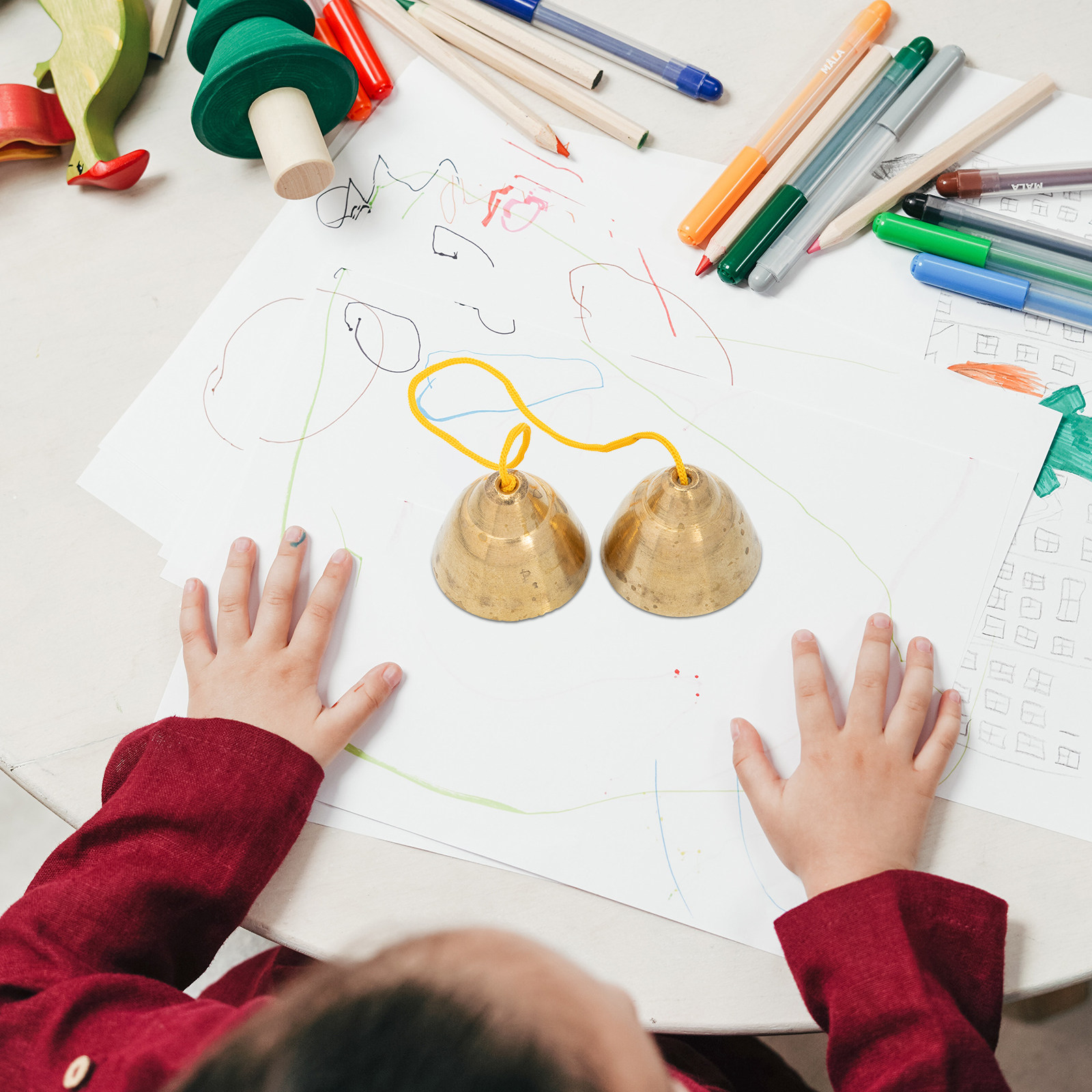 1 Par de Campanas de Cobre Pre - Kids Education Bell reseña y precio