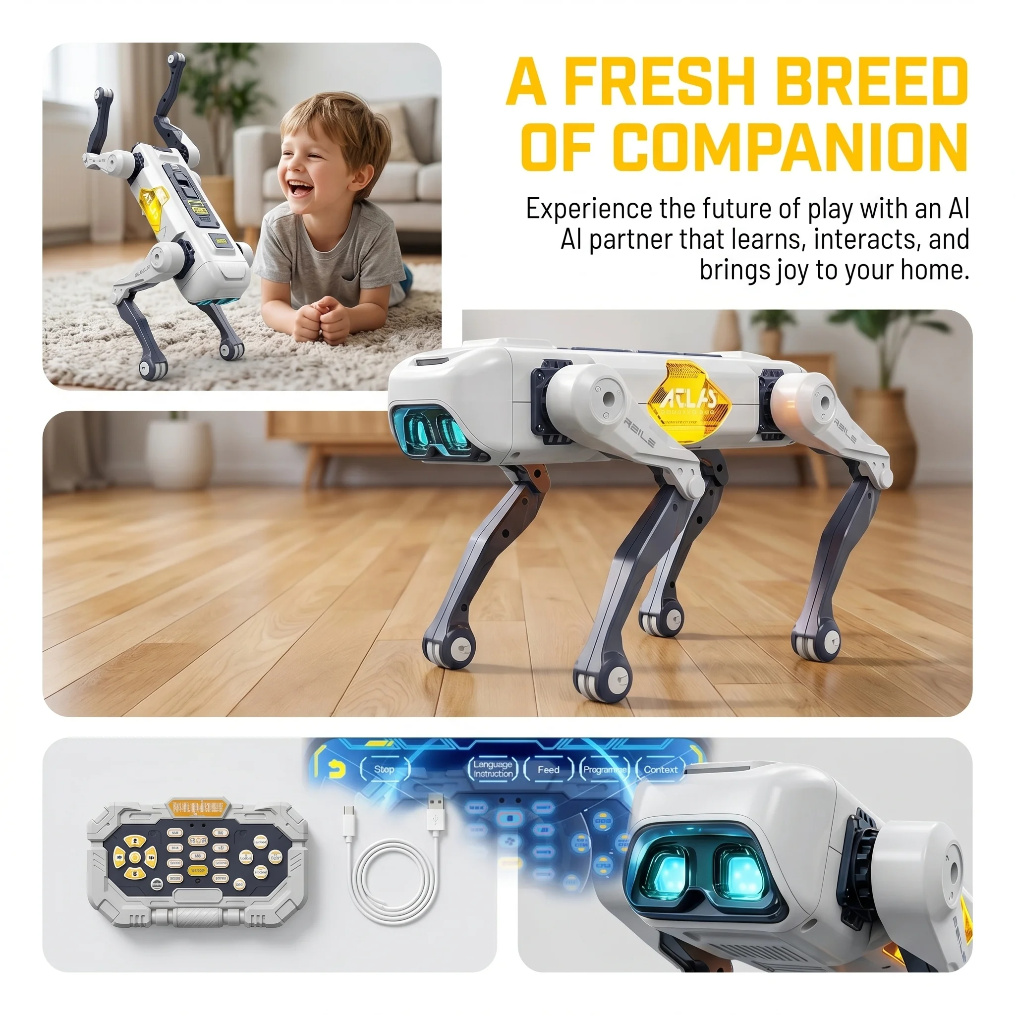 Perro Robot Inteligente con IA - Kids Education In Us reseña y precio